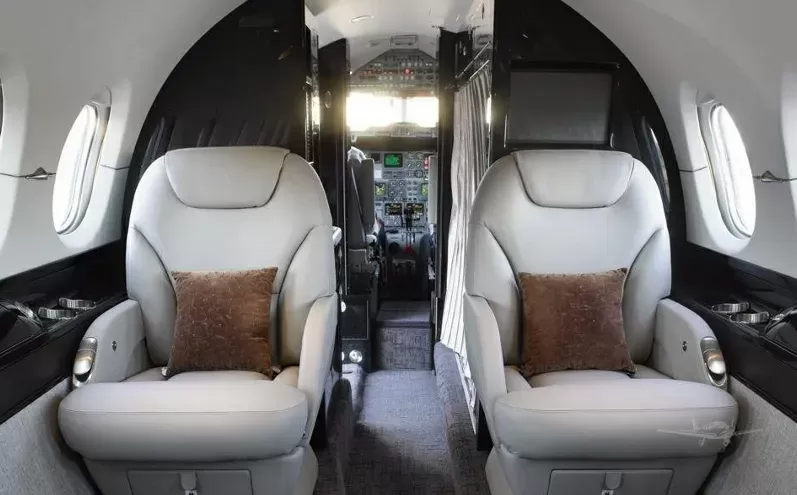 Presidential chairs inside the aircraft