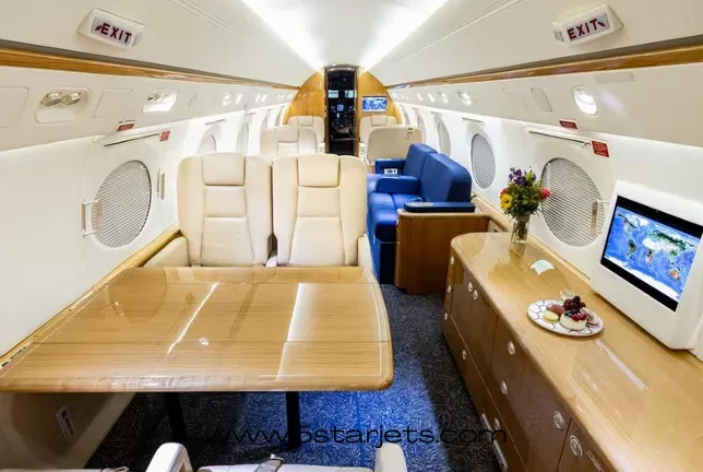 Integral interior view of this magnificent jet