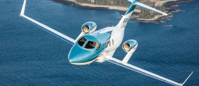 Very Light Jet HondaJet arriving at your destination