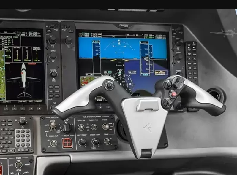 Zoom of the control panel of this beautiful aircraft