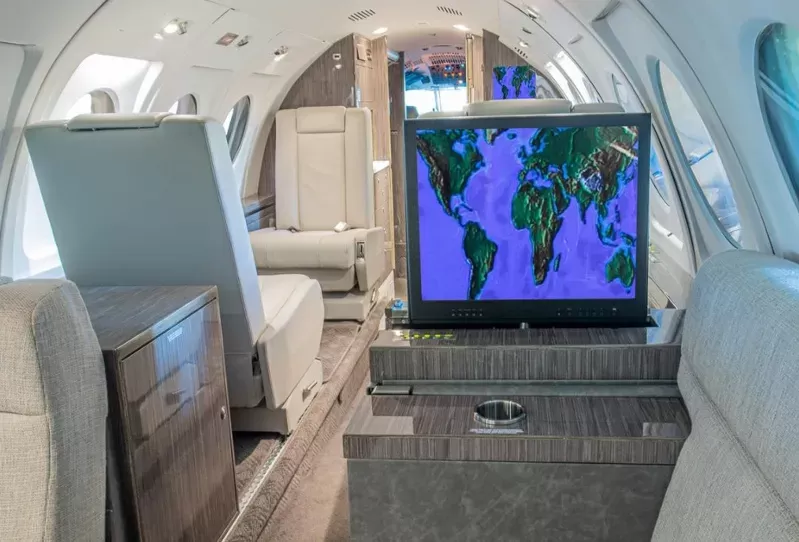 Interior amenities of a fantastic private aircraft