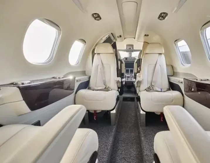 Full interior view of this luxurious jet, perfect for leisure and business travel.