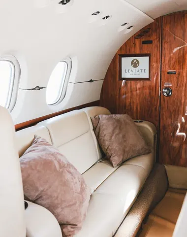 Comfort and convenience in this beautiful private jet