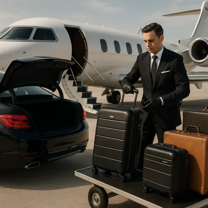 Baggage on a Private Jet
