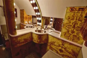 Comfortable lavatory of this amazing private aircraft