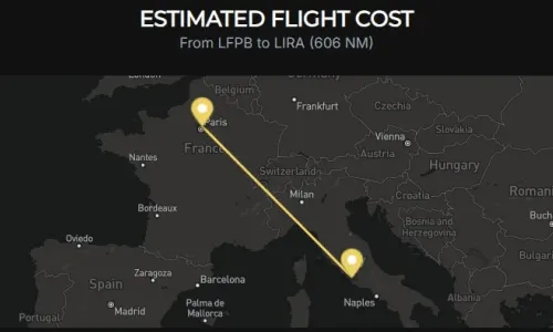 Private flights from Paris to Rome