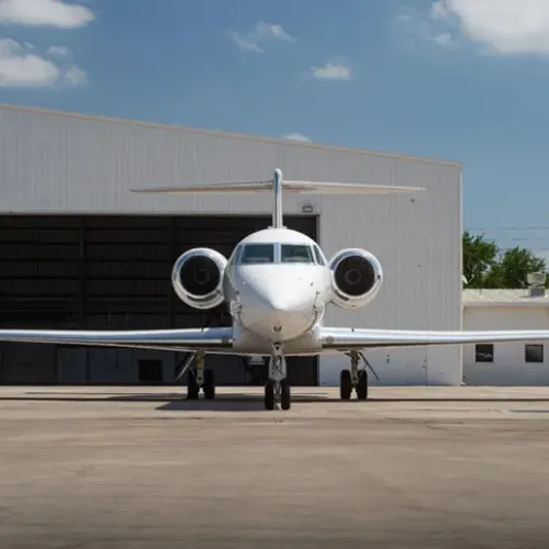 Front view of the magnificent private plane