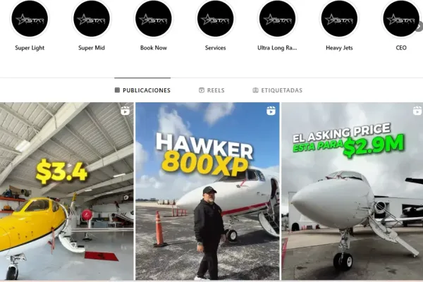 Using Social Media for sale private aircraft