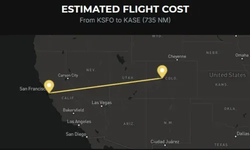 Private flights from SF to Aspen