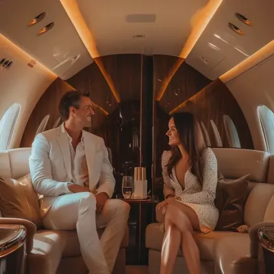 Couple fliying with style 